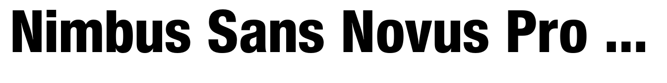 Nimbus Sans Novus Pro Heavy Condensed